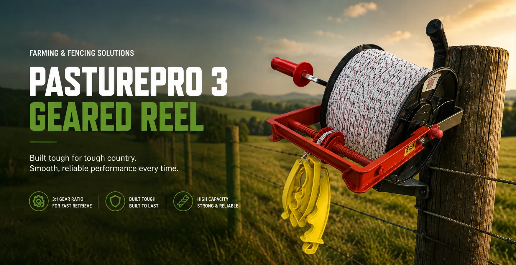 pasturepro 3 geared reel
